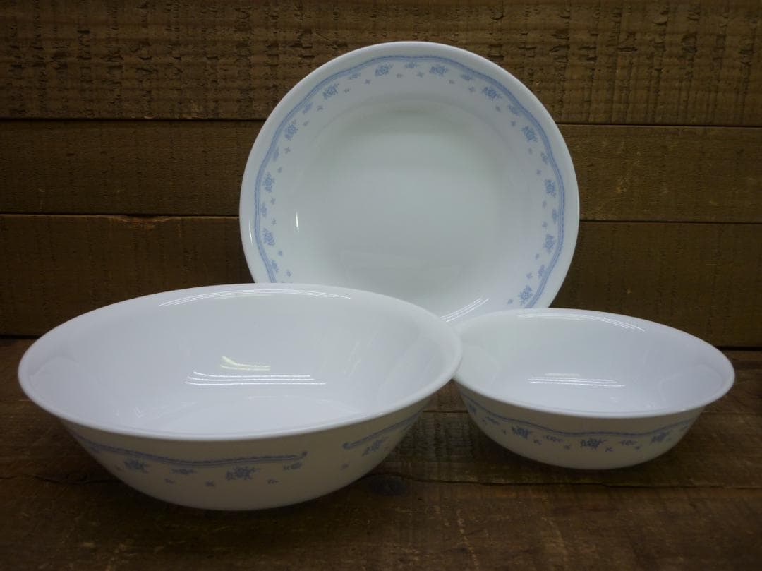 USED コレール ６種７枚 モーニングブルー 全面積層強化ガラス Q14669