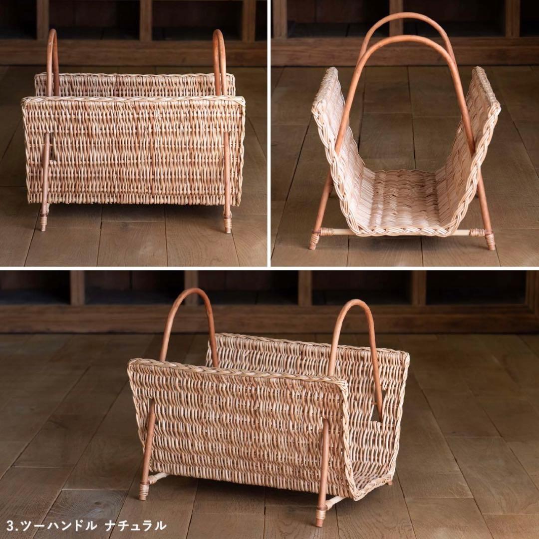 ラトビア PINUMU PASAULE 柳のマガジンバスケット