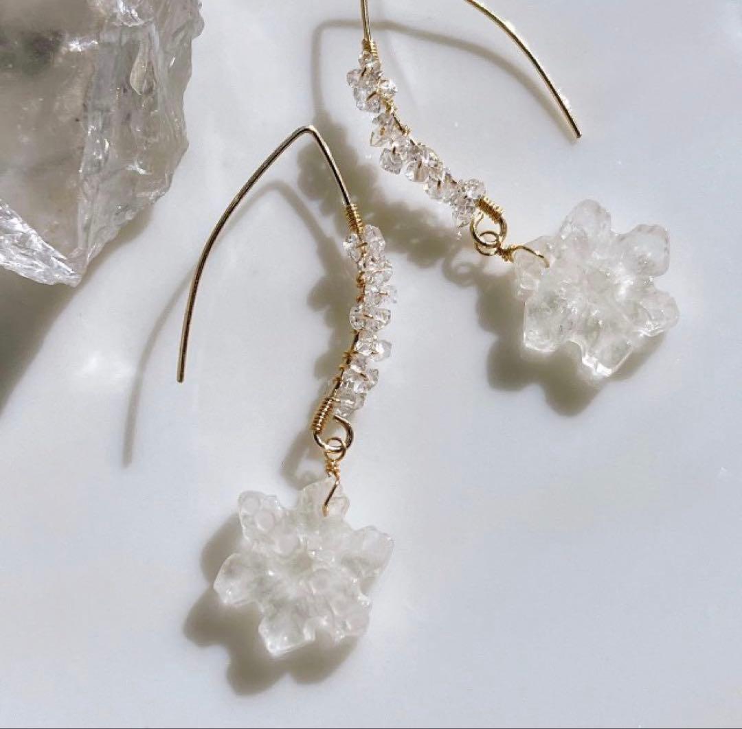 tama◆大粒マルチカラートルマリン3連ピアス✧14kgf