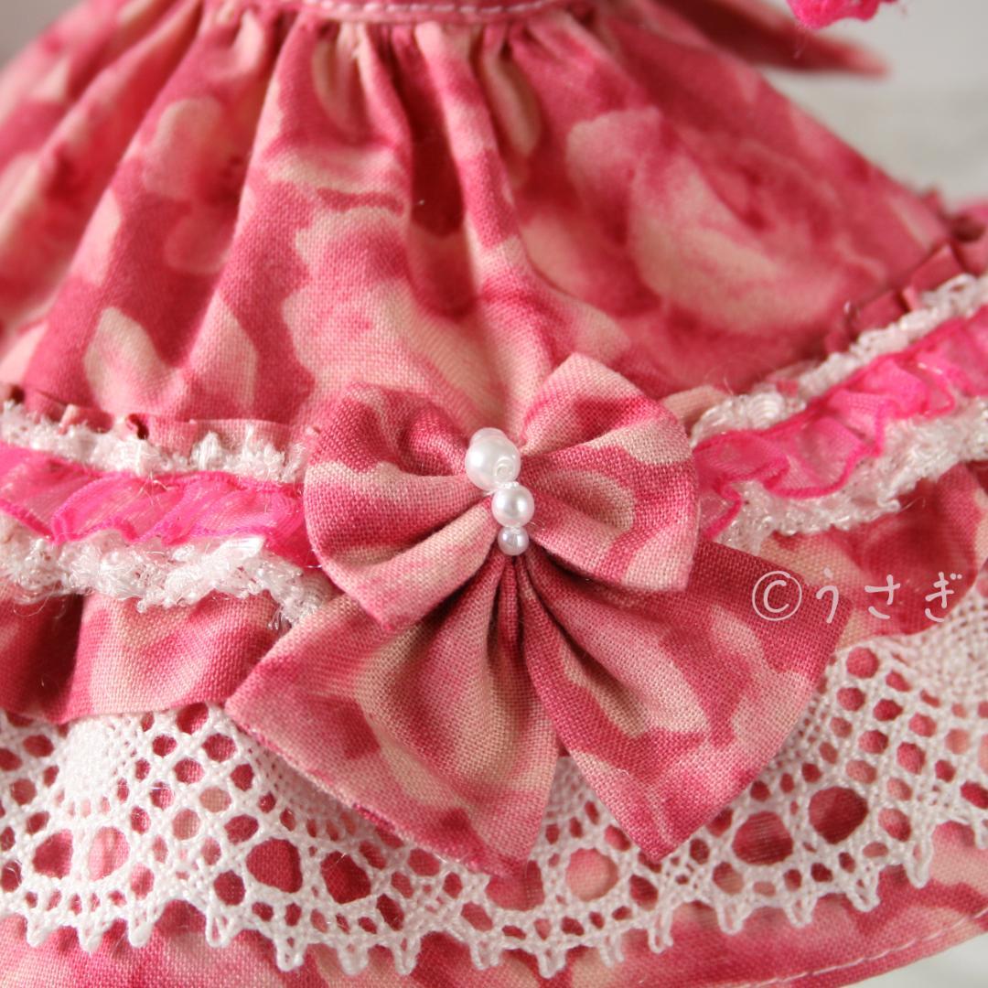 ま*る様 22㎝ドール ドレス パニエ うさ耳カチューシャ イヤリング セット【