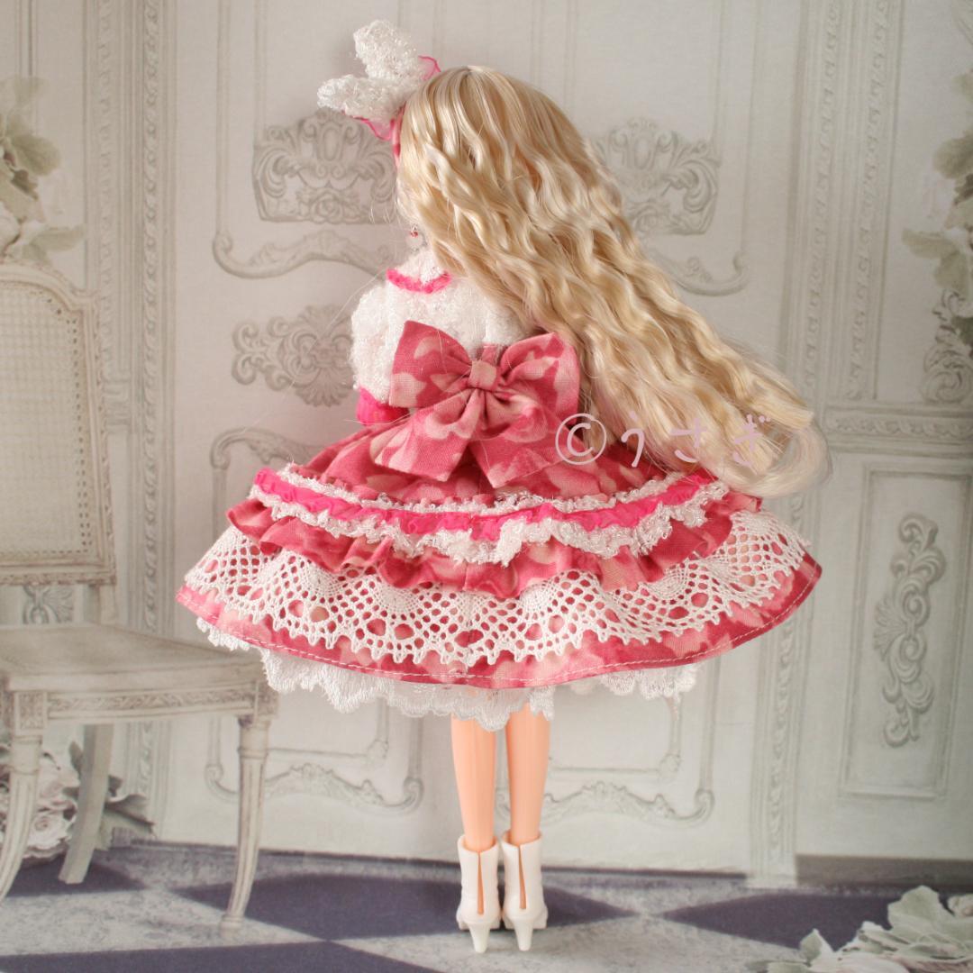 ま*る様 22㎝ドール ドレス パニエ うさ耳カチューシャ イヤリング セット【