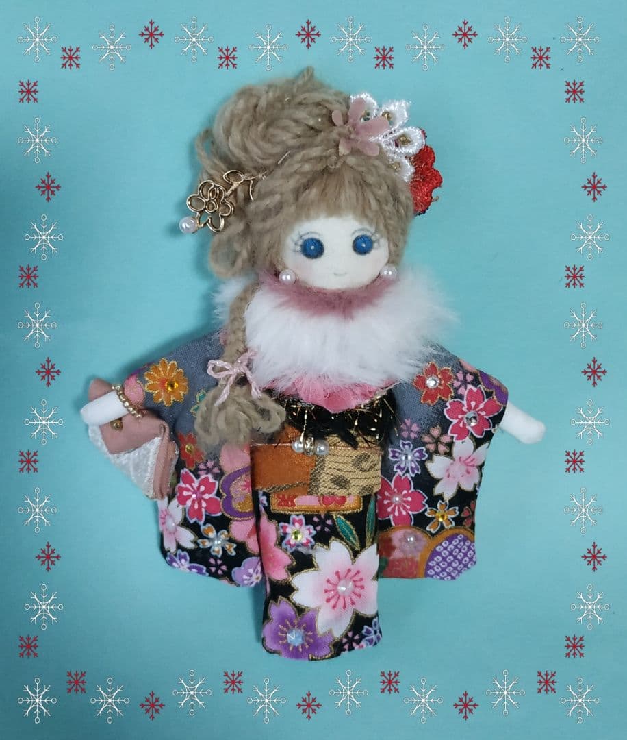 ドールチャーム　バッグチャーム　ハンドメイド　人形