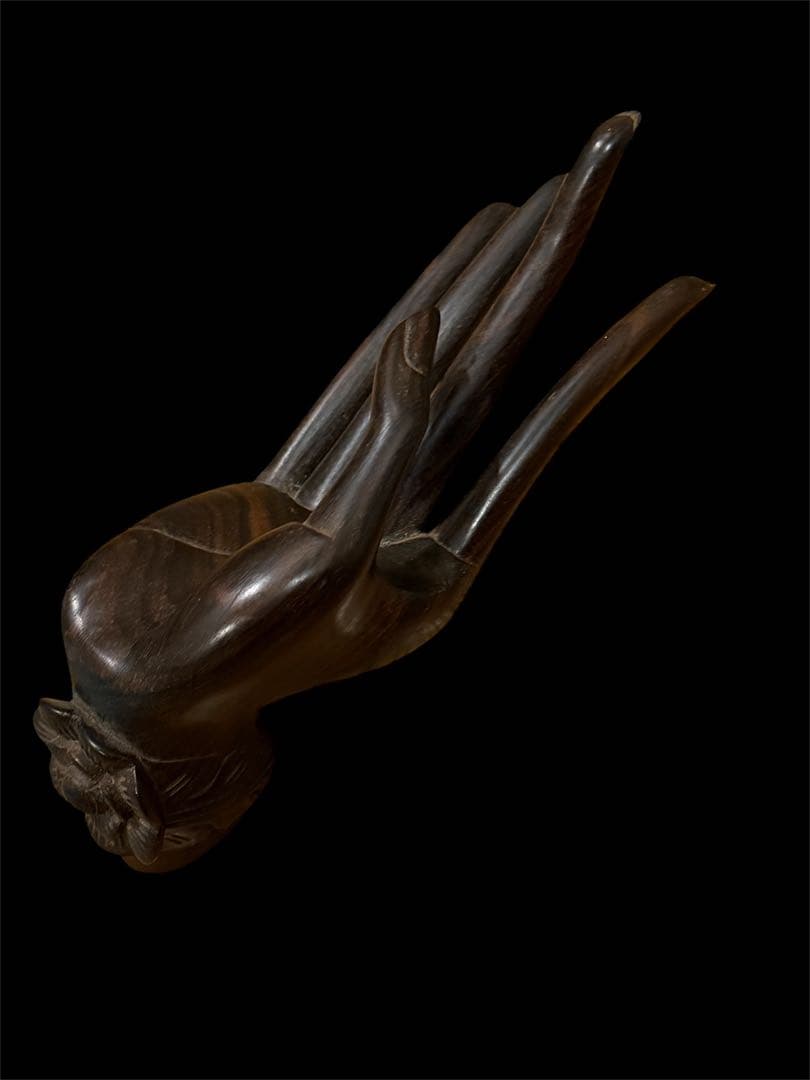 【至高の逸品】バリ島 Niana Tilem Gallery 黒檀 木彫り「手」