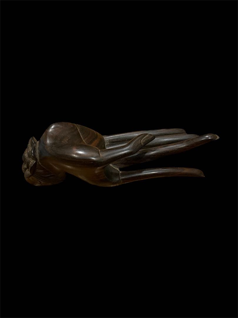 【至高の逸品】バリ島 Niana Tilem Gallery 黒檀 木彫り「手」