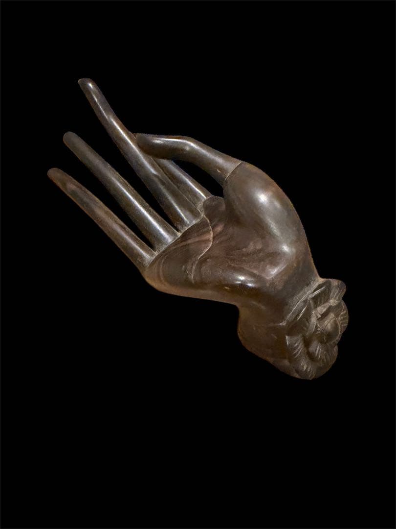 【至高の逸品】バリ島 Niana Tilem Gallery 黒檀 木彫り「手」