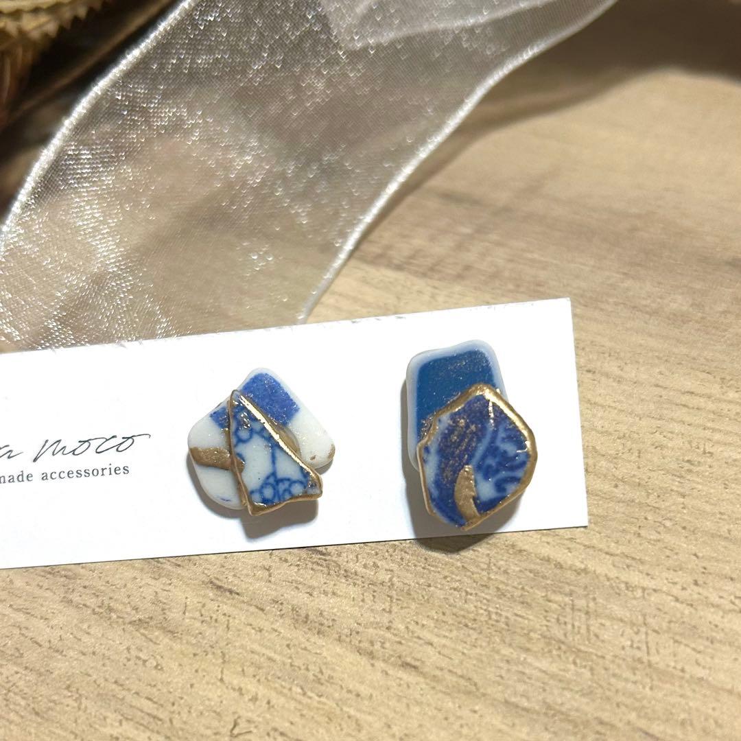 ハンドメイド金継ぎピアス⑩