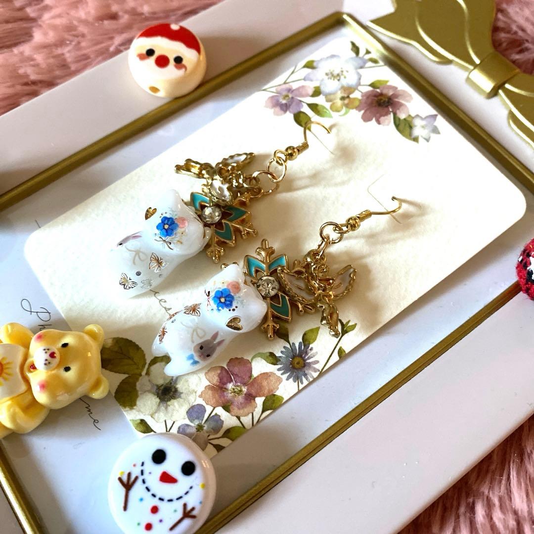 ☆Winter猫ちゃんピアス☆A