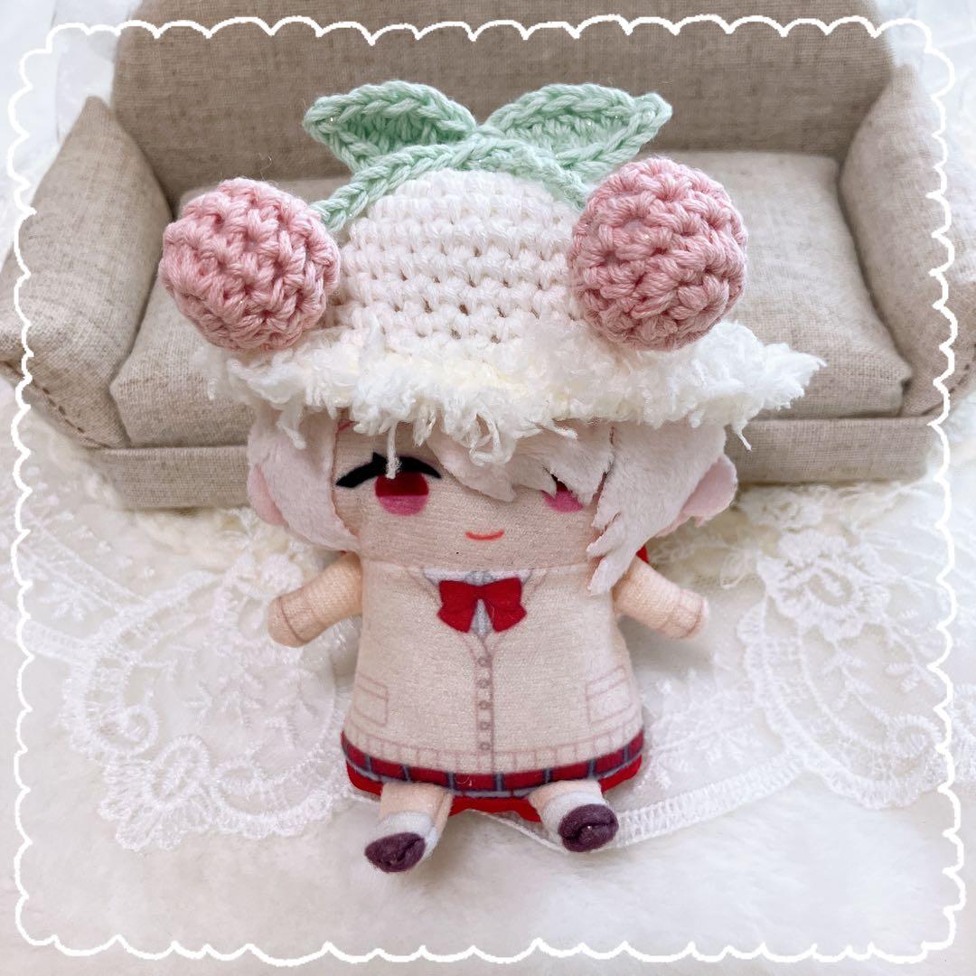 10㎝ ちびぐるみ　にじぱぺ　ぬい服　着ぐるみ　さくらんぼ帽子　ピンク