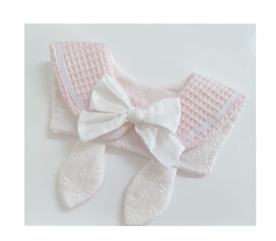 ハンドメイドスタイ　くまみみスタイ　白米様