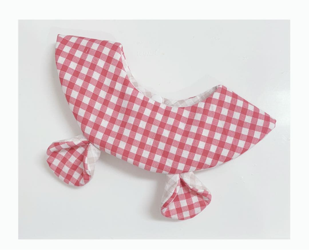 ハンドメイドスタイ　くまみみスタイ　白米様