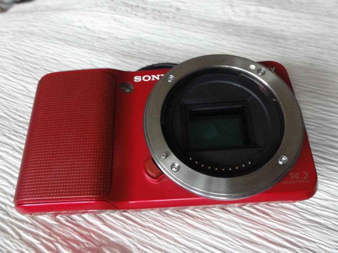 SONY NEX-3 レッド 14.2MP ミラーレス カメラ