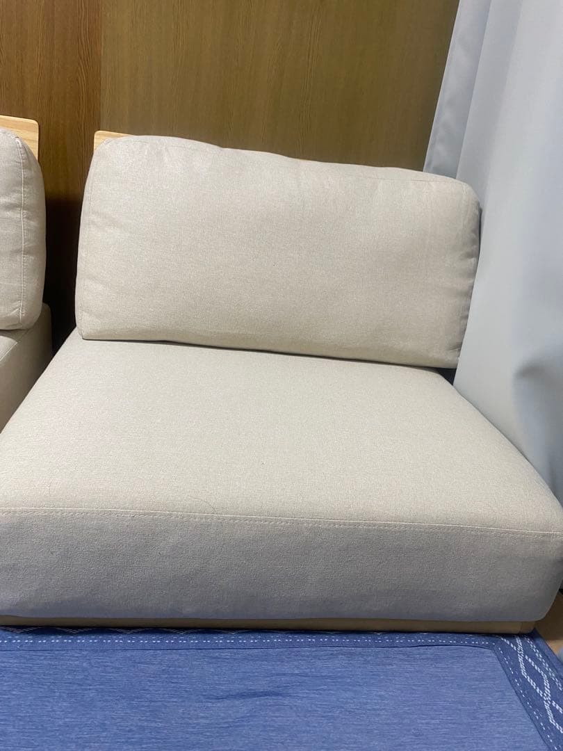 2人がけ ファブリックローソファ