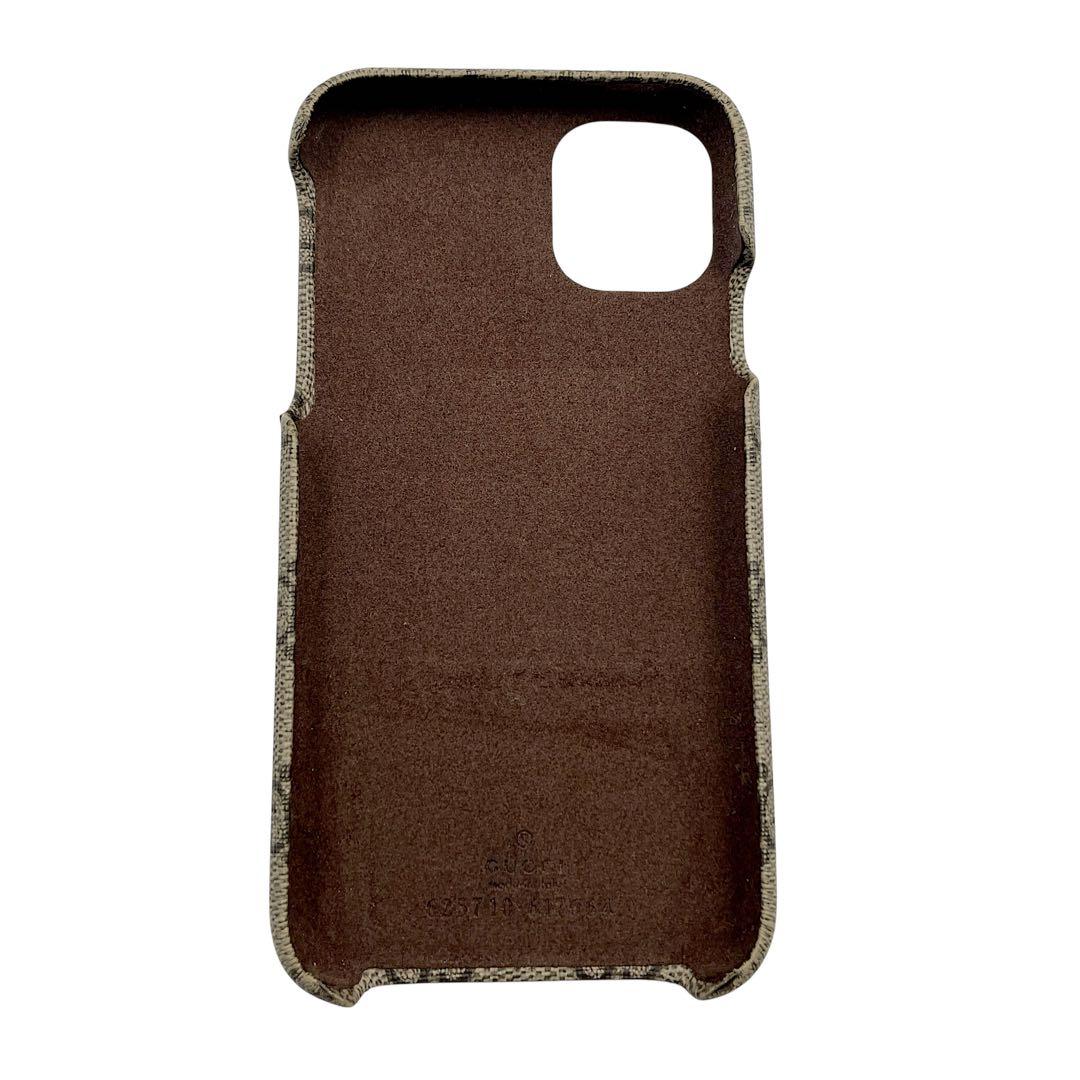 【極美品】GUCCI　グッチ　スマホケース　iphone11 GG総柄　ベージュ