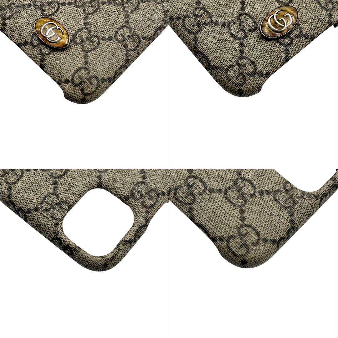 【極美品】GUCCI　グッチ　スマホケース　iphone11 GG総柄　ベージュ