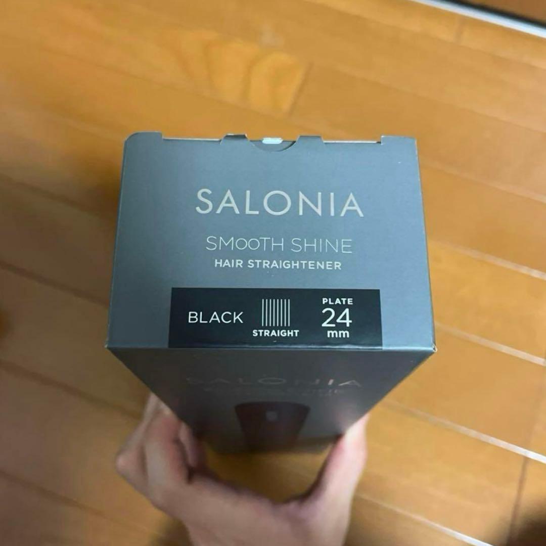 新品未開封 SALONIA ストレートヘアアイロン ブラック 正規品 サロニア