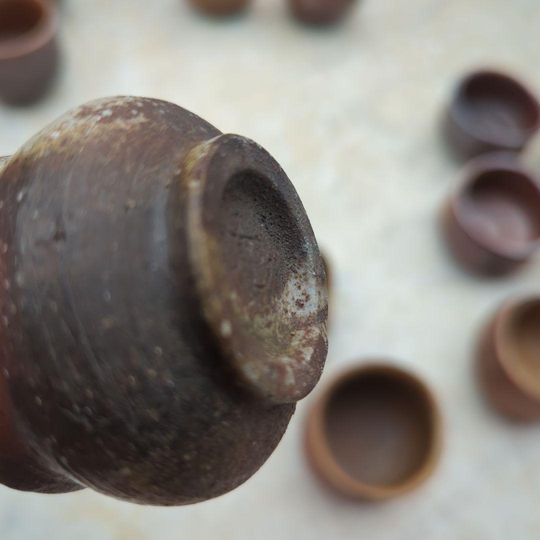 陶芸　備前焼　焼締　窯変　緋襷　酒器　ぐい呑み　お猪口　22個　まとめ売り