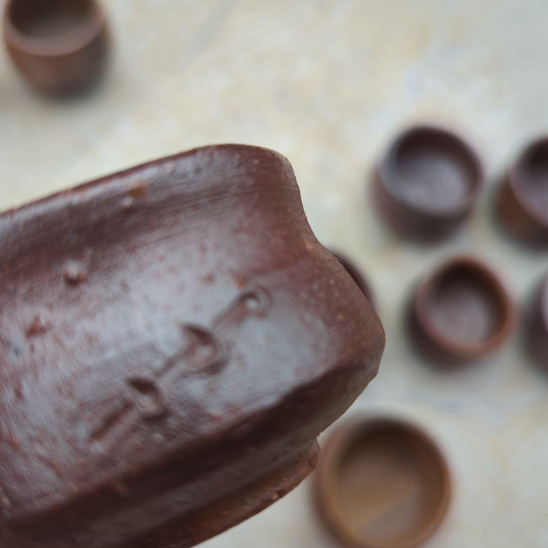 陶芸　備前焼　焼締　窯変　緋襷　酒器　ぐい呑み　お猪口　22個　まとめ売り