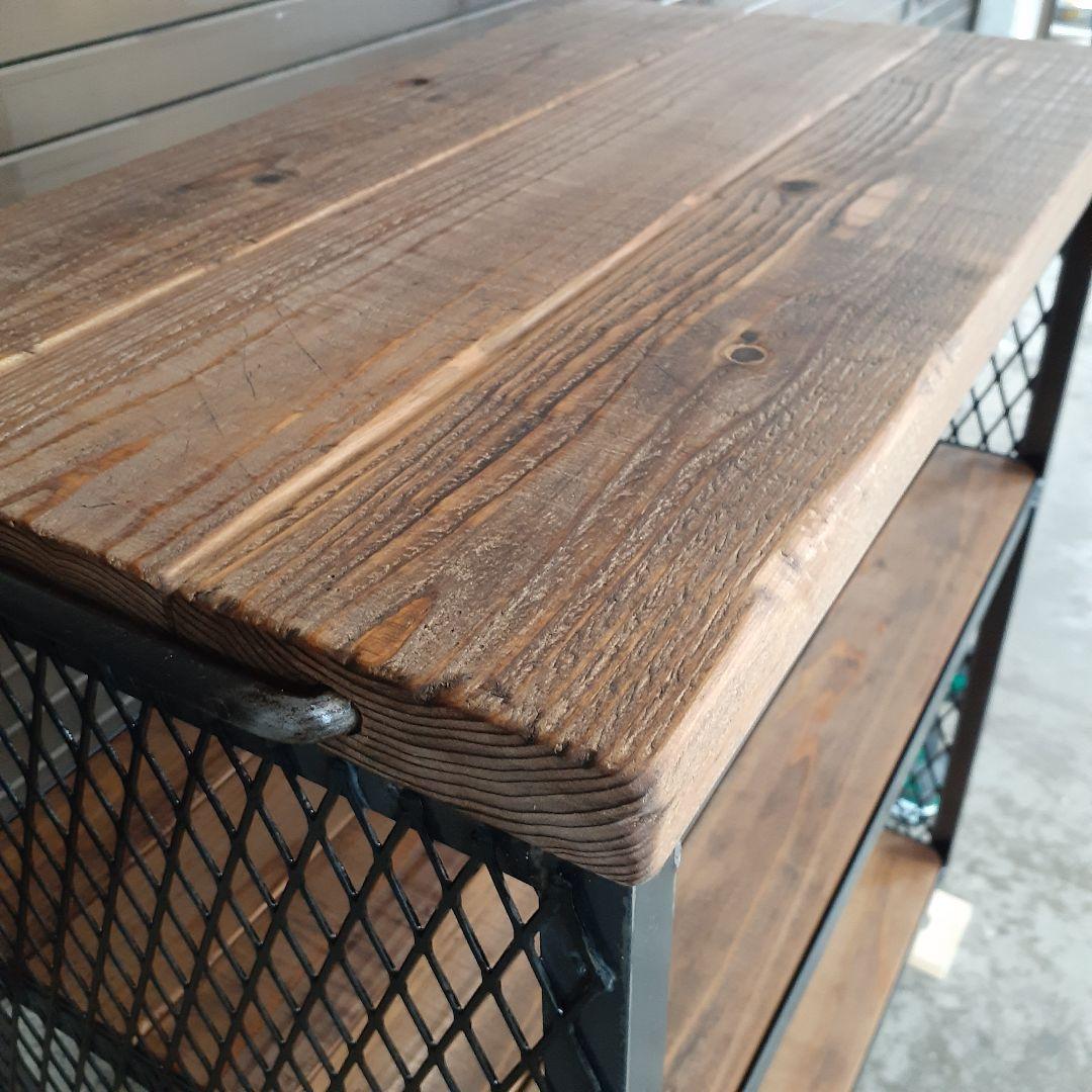 アイアン　シェルフ　ラック　インダストリアル　ハンドメイド　シューズラック　男前