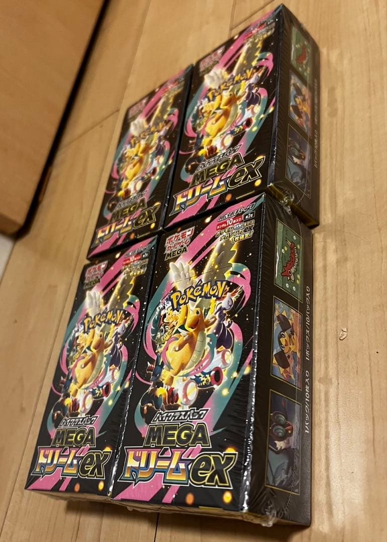 ポケモンカード　megaドリームex box シュリンク付　4BOXセット