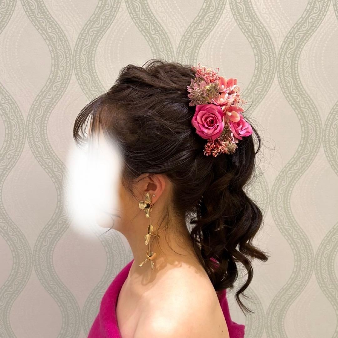 アーティシャルフラワー　ウェディングブーケ　ブートニアセット　カラー　胡蝶蘭