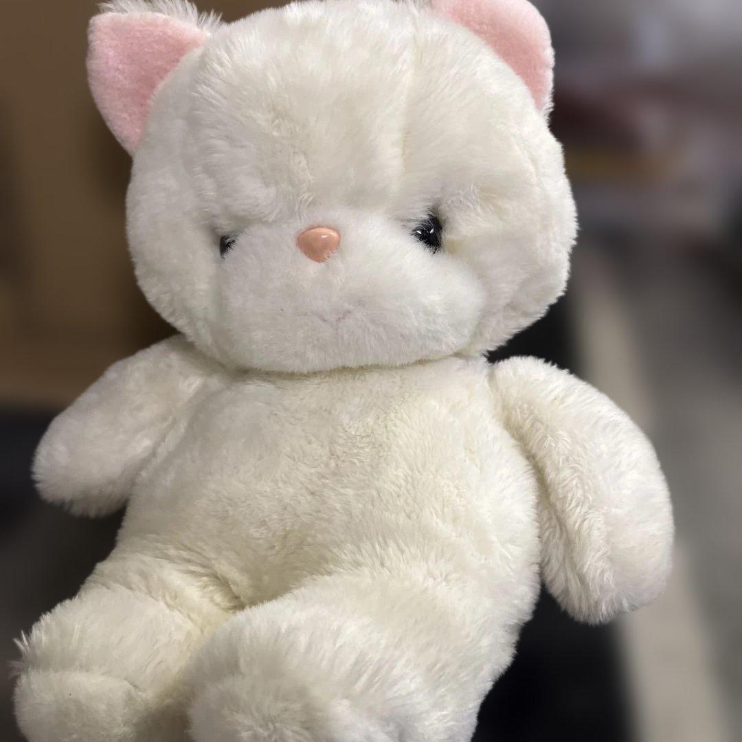 希少 50cm 大 大きめ 吉徳 ねこ クリーミー ぬいぐるみ 昭和レトロ 猫