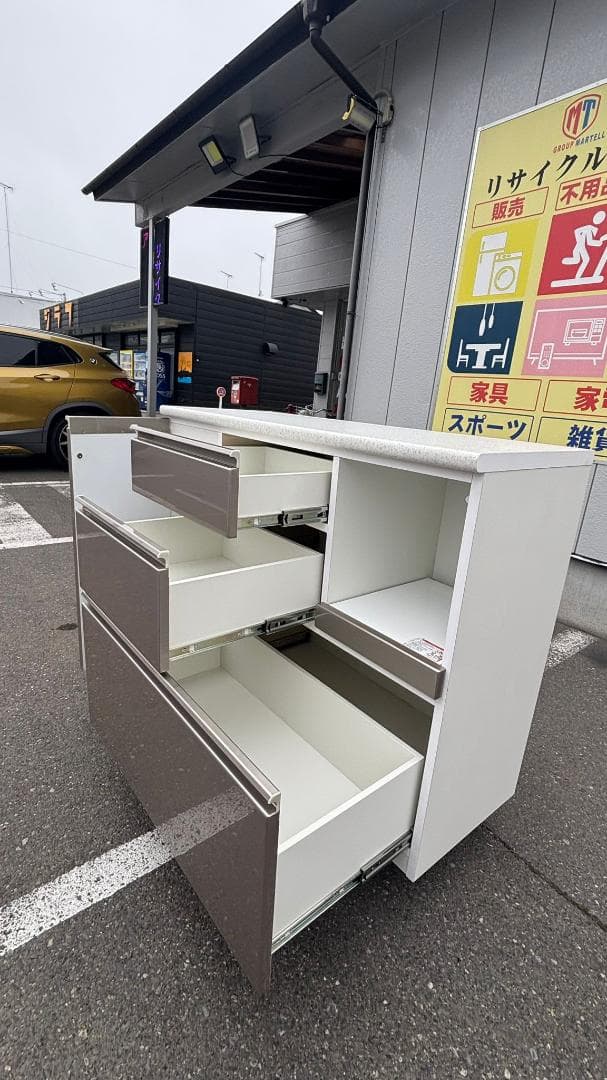 NITORI ニトリ キッチンカウンター アルミナ2 120CT SI