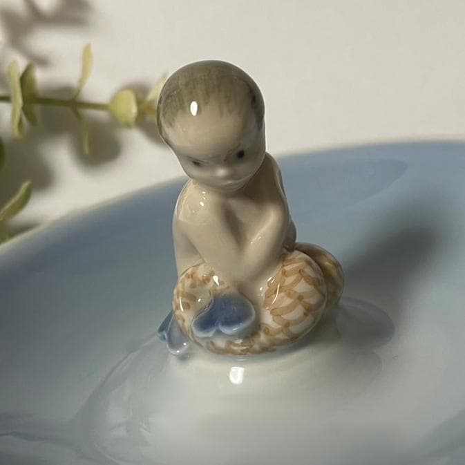 マーメイド 人魚 器 皿 フィギュリン付き デンマーク製 ロイヤルコペンハーゲン