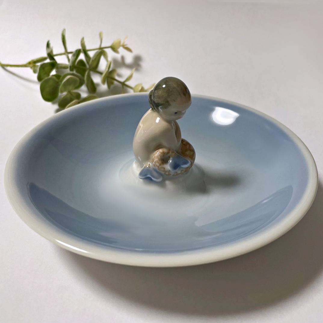 マーメイド 人魚 器 皿 フィギュリン付き デンマーク製 ロイヤルコペンハーゲン