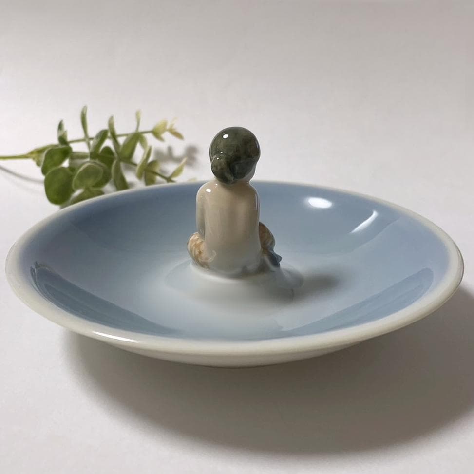 マーメイド 人魚 器 皿 フィギュリン付き デンマーク製 ロイヤルコペンハーゲン