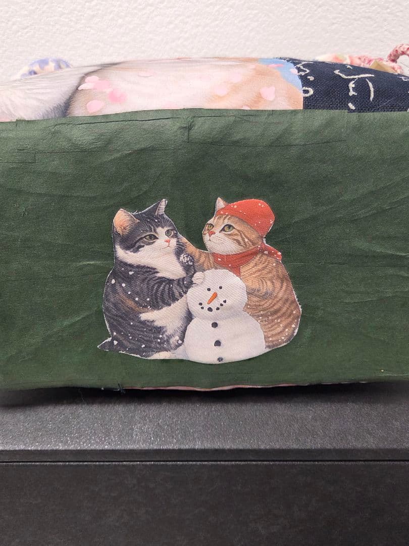 一閑張り　猫と桜のデザイン トートバッグ