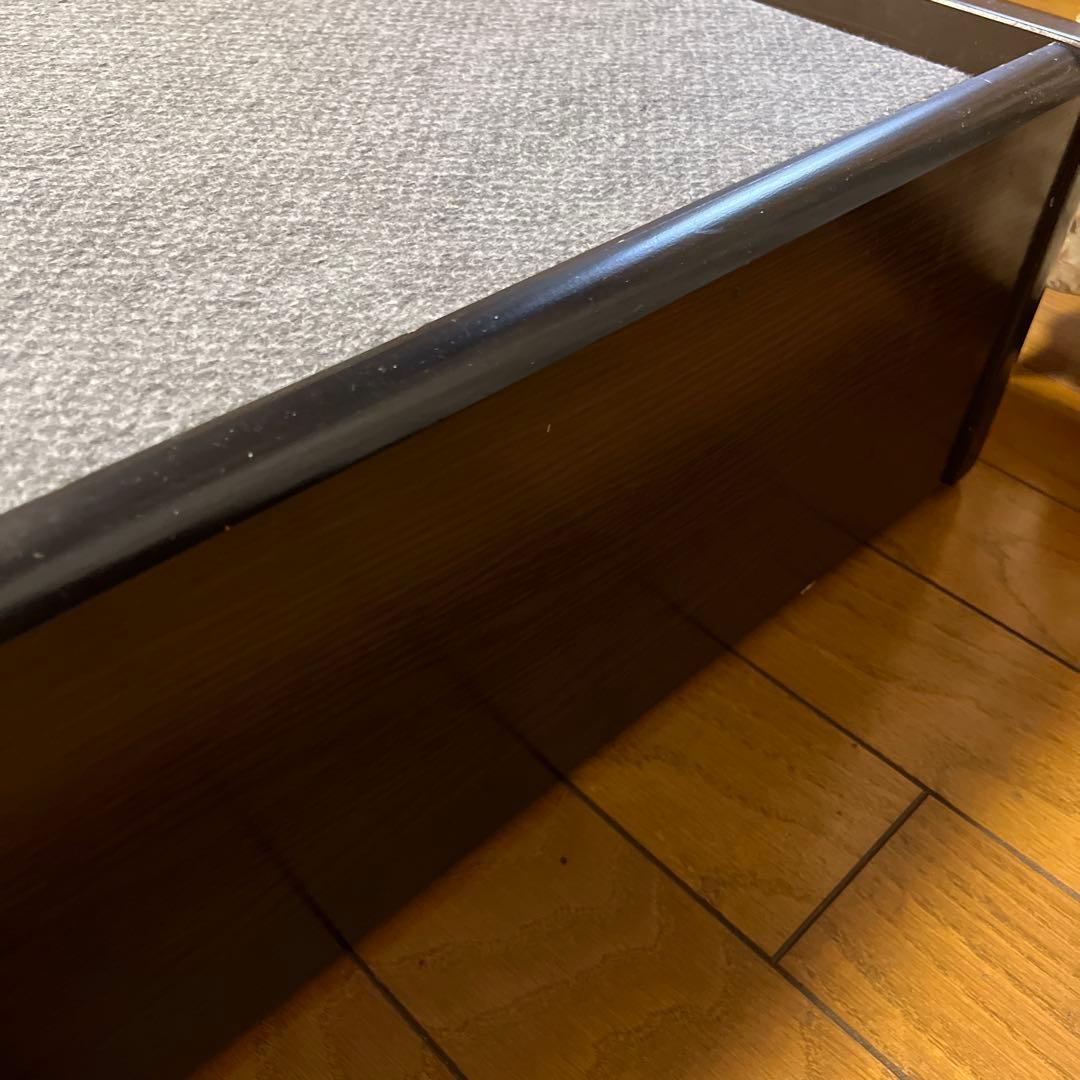 木製シングルベッドフレーム ダークブラウン