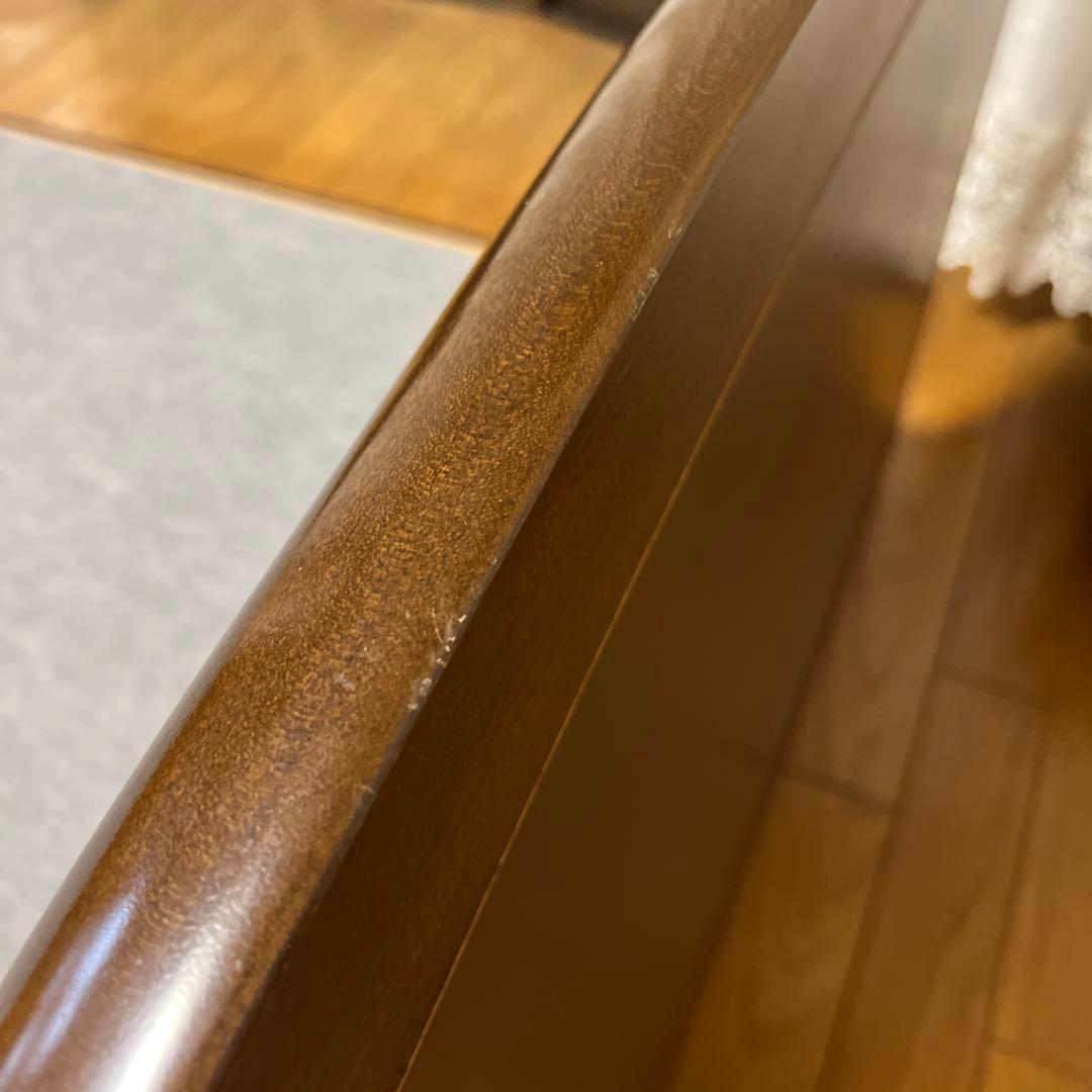 木製シングルベッドフレーム ダークブラウン