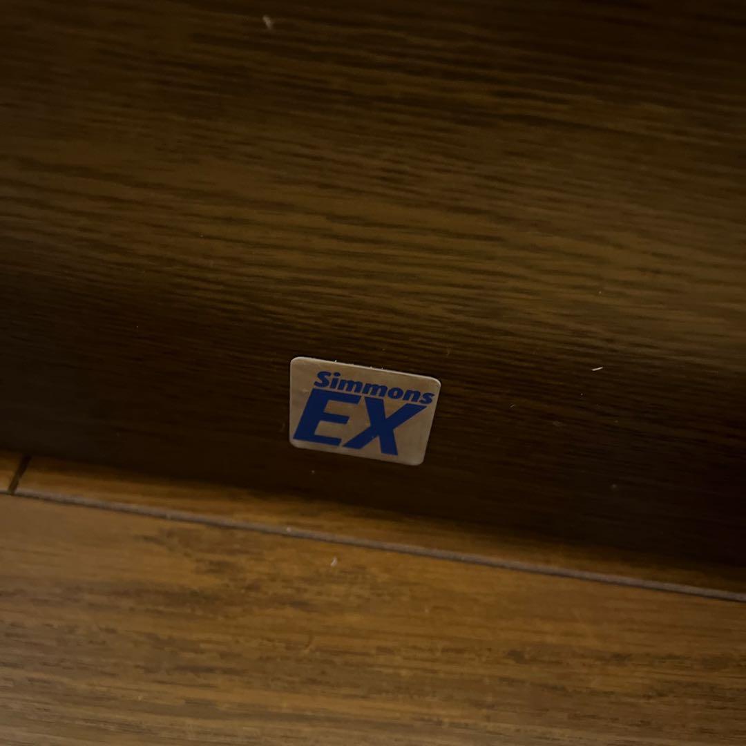 木製シングルベッドフレーム ダークブラウン