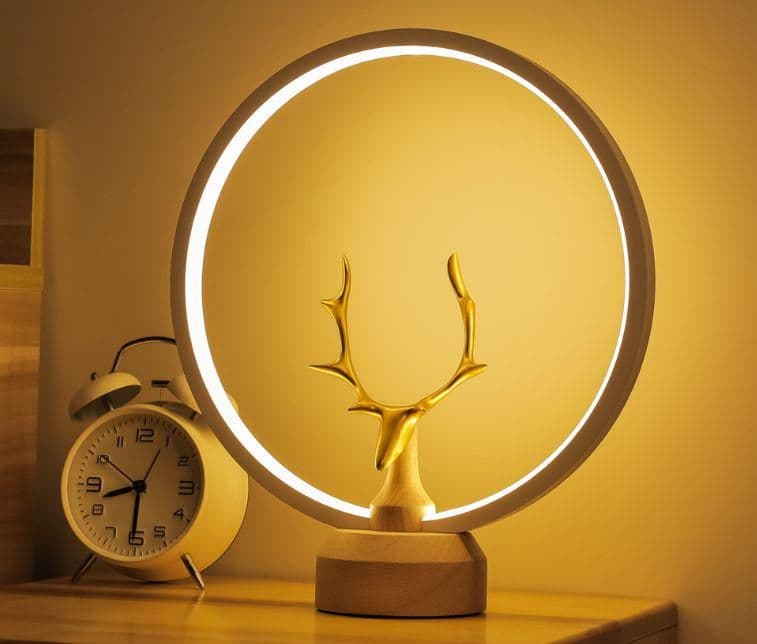 LEDの木製の電気スタンド、調光可能なLed照明、ユニークな新築祝いのギフト2