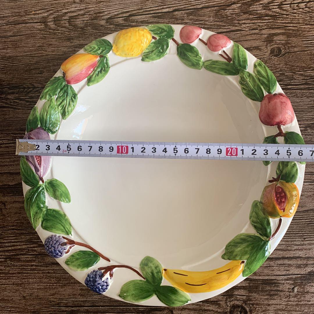 未使用【イタリア製】特大皿　大皿　フルーツ柄のお皿　おまとめ売り