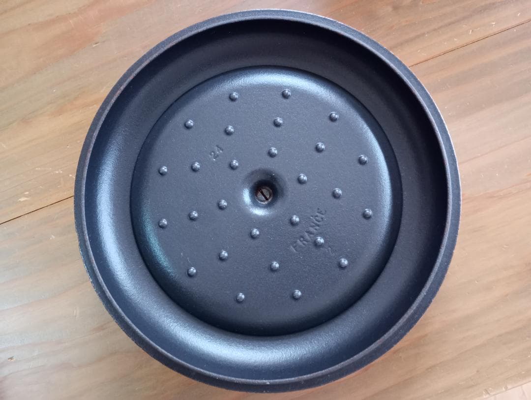 鋳物ホーロー鍋 オレンジ 24cm