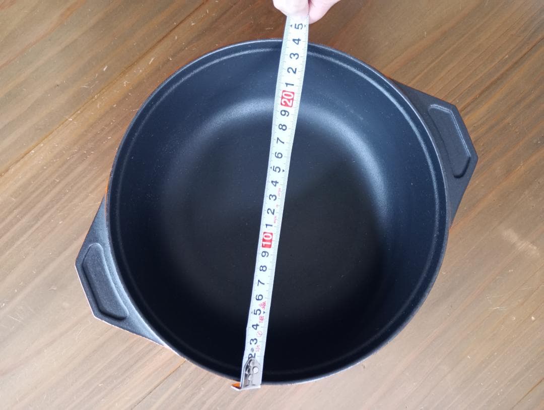 鋳物ホーロー鍋 オレンジ 24cm