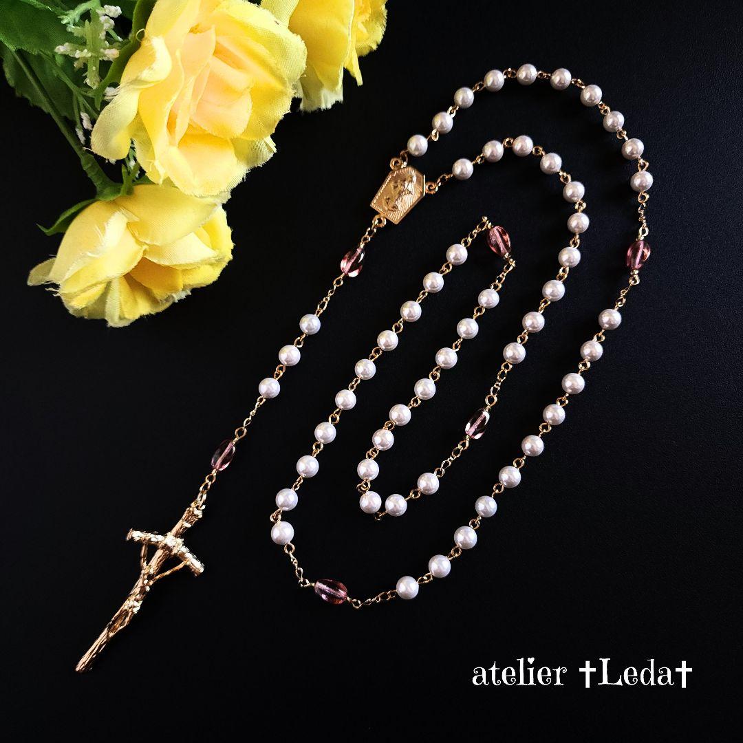 ☆天然シェルパール ロザリオ☆ - Gold ver. -