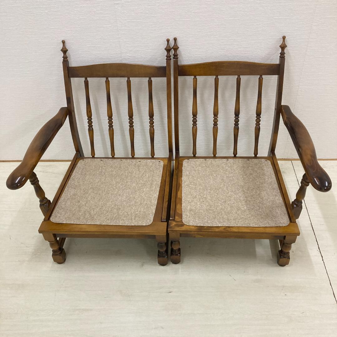 【オールドカリモク】コロニアル　２人掛けソファ　セパレート