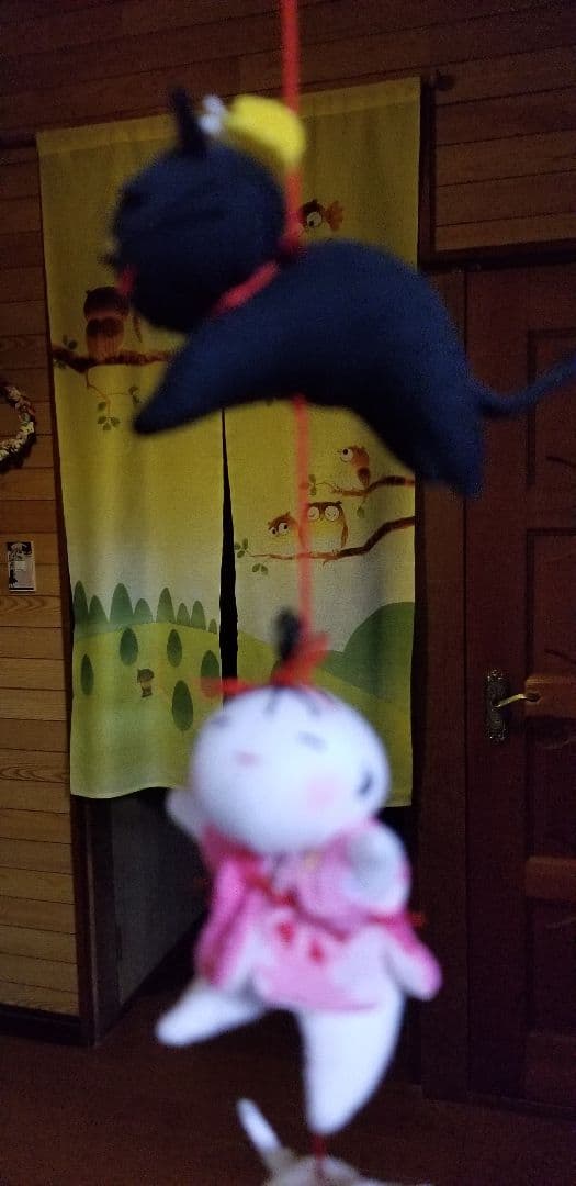 吊し飾り(赤、輪)+春の１本吊し飾り