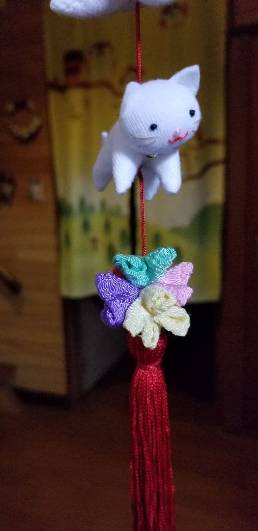 吊し飾り(赤、輪)+春の１本吊し飾り