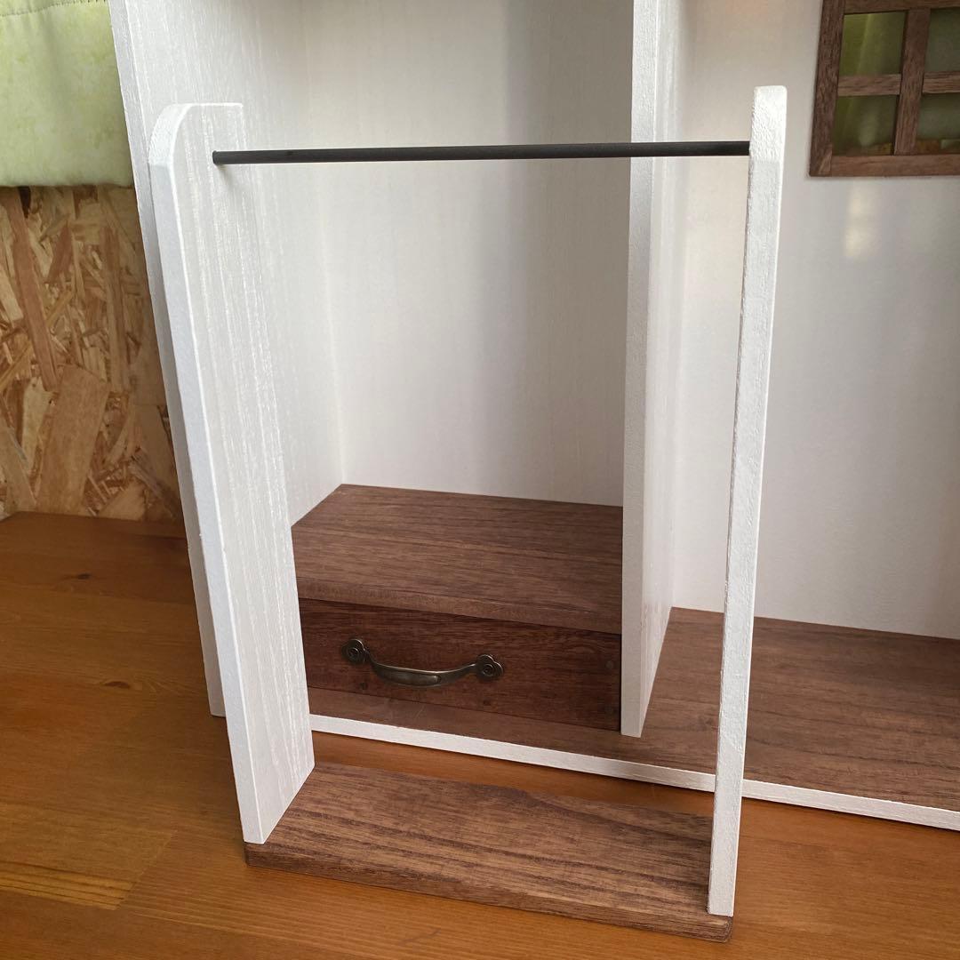 おうち型人形用木製収納ケース　ネオブライス　アイシードール　クローゼットドール用