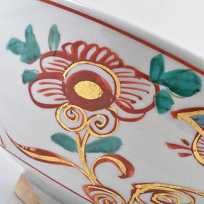 永楽善五郎造　呉州赤絵　魁字花鳥文　鉢　共箱　C　R9241