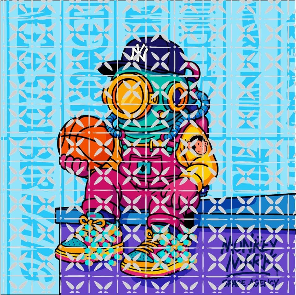 スペースボーラー アートパネル ポスター 607mm×607mm