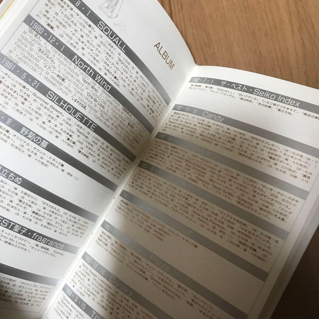 最終値引き　松田聖子　写真　スケジュール帳