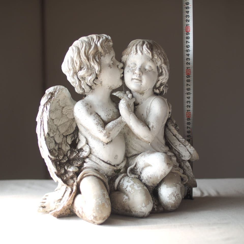 天使の像 ホワイト オブジェ 古道具