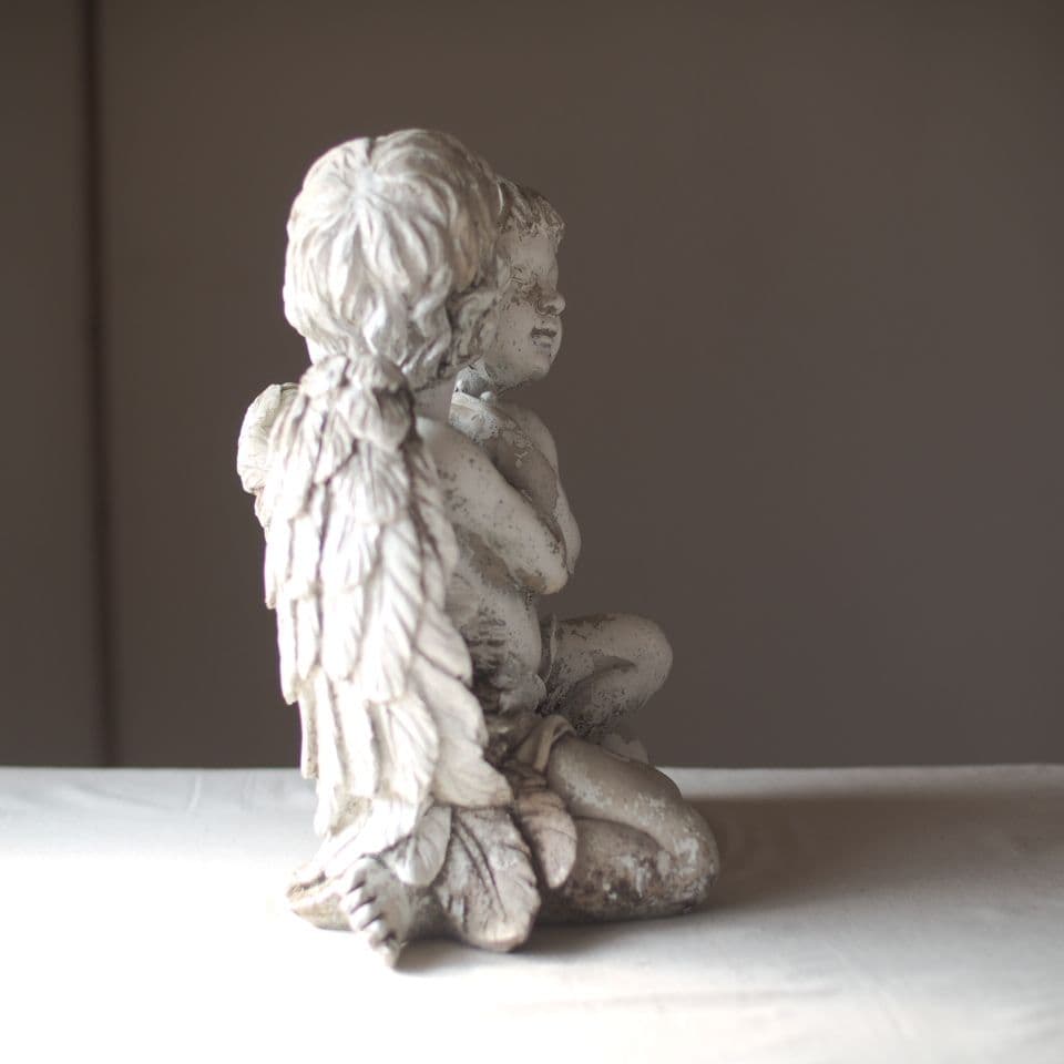 天使の像 ホワイト オブジェ 古道具