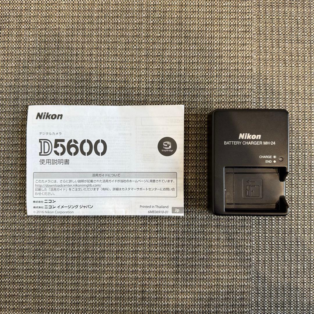 Nikon D5600 レンズ2本・充電器・バッテリー・SDカード・バック付き