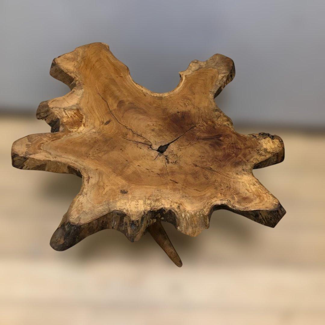 天然木 一枚板 ローテーブル サイドテーブル 無垢材 250809-10