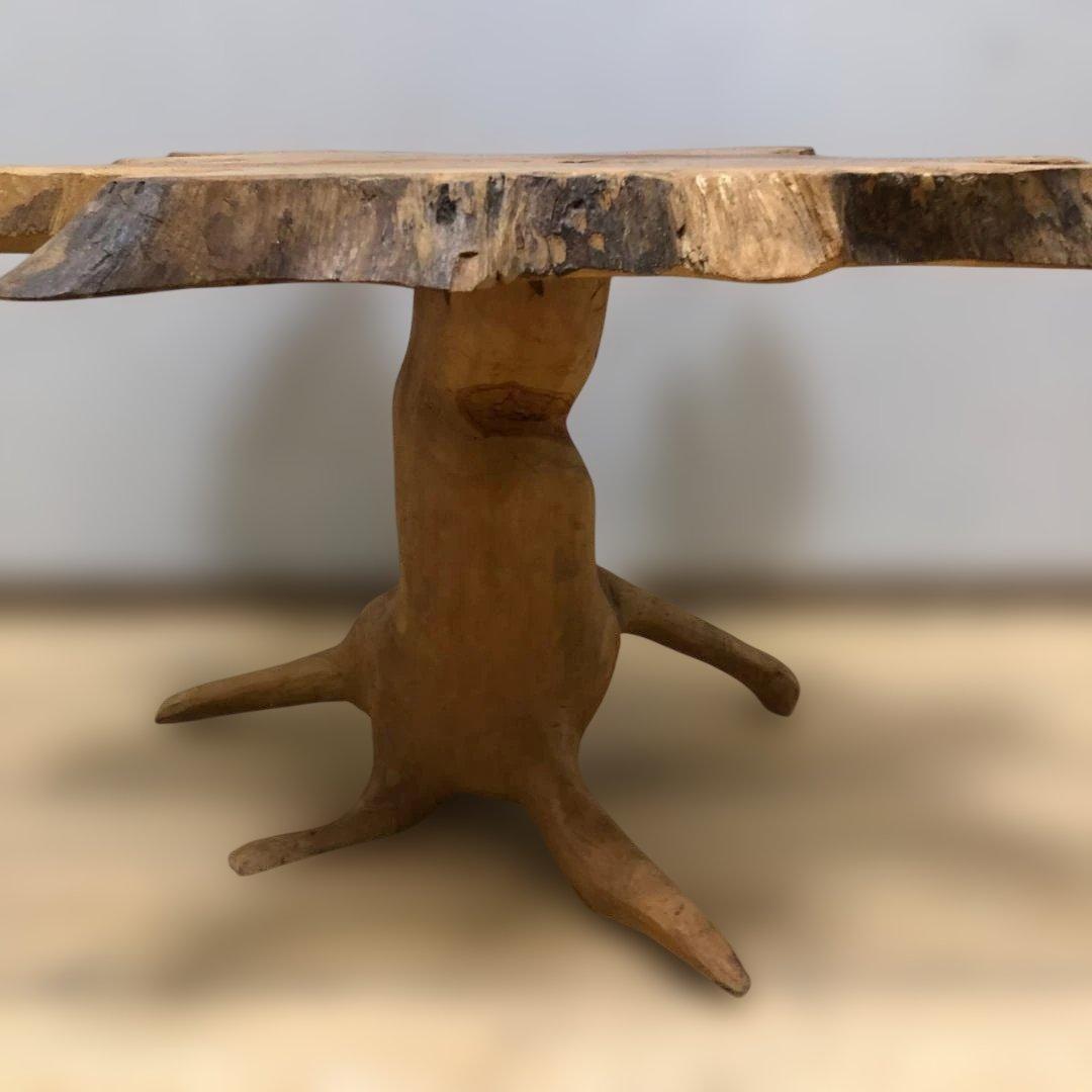 天然木 一枚板 ローテーブル サイドテーブル 無垢材 250809-10